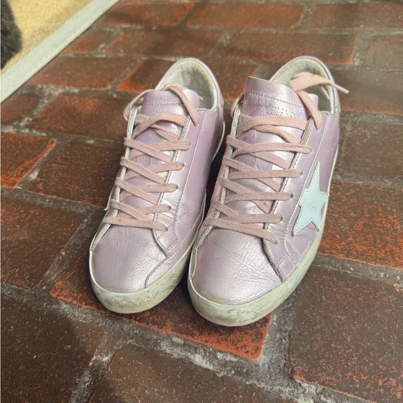 Authentic Golden Goose Pink Super Star Sneakers - Picture 4 of 8